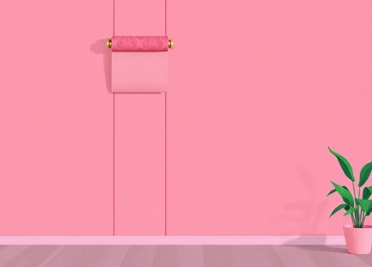 Pose de papier peint, rouleau et brosse à maroufler
